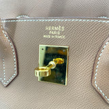 エルメス HERMES オータクロア32 □D刻印 ナチュラル GD金具 クシュベル レディース ハンドバッグ