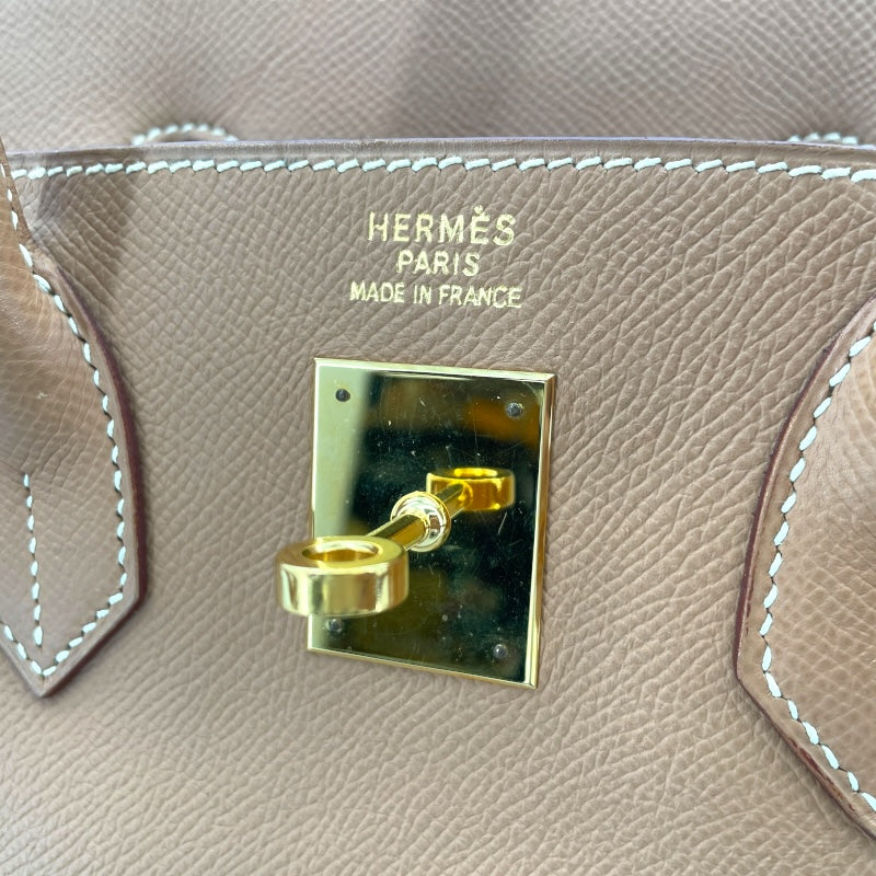 エルメス HERMES オータクロア32 □D刻印 ナチュラル GD金具 クシュベル レディース ハンドバッグ