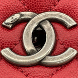 シャネル CHANEL ココハンドル32 A92992 23番台 レッド SV金具 キャビア レディース ハンドバッグ