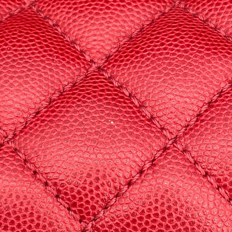 シャネル CHANEL ココハンドル32 A92992 23番台 レッド SV金具 キャビア レディース ハンドバッグ