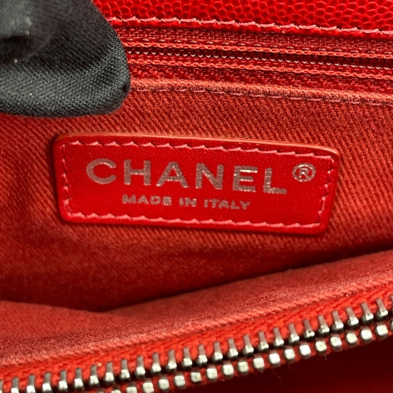 シャネル CHANEL ココハンドル32 A92992 23番台 レッド SV金具 キャビア レディース ハンドバッグ
