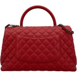 シャネル CHANEL ココハンドル32 A92992 23番台 レッド SV金具 キャビア レディース ハンドバッグ