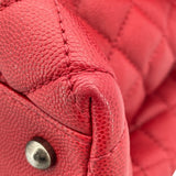 シャネル CHANEL ココハンドル32 A92992 23番台 レッド SV金具 キャビア レディース ハンドバッグ