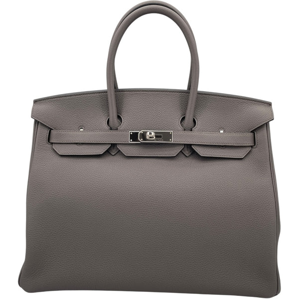 エルメス HERMES バーキン35 Y刻 エタン シルバー金具 トゴ レディース ハンドバッグ