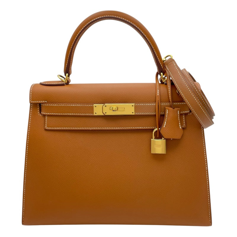 エルメス HERMES ケリー28 外縫い D刻 ゴールド GD金具 エプソン レディース ハンドバッグ