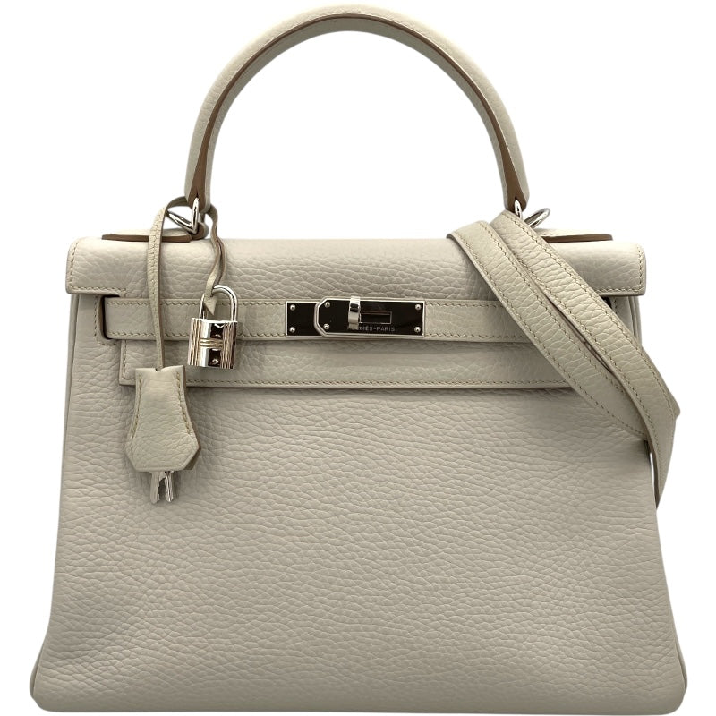 エルメス HERMES ケリー28 内縫い □Q刻 グリペール SV金具 トリヨン レディース ショルダーバッグ