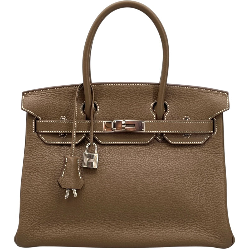 エルメス HERMES バーキン30 T刻 エトゥープ SV金具 トリヨン レディース ハンドバッグ