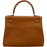 エルメス HERMES ケリー28 内縫い Z刻 ゴールド SV金具 トゴ レディース ショルダーバッグ