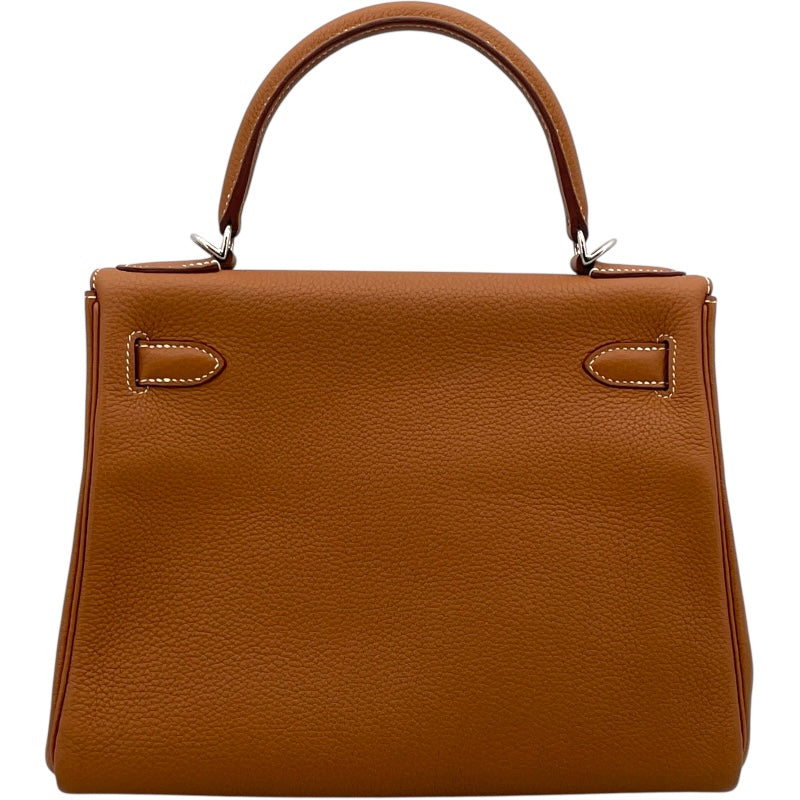 エルメス HERMES ケリー28 内縫い Z刻 ゴールド SV金具 トゴ レディース ショルダーバッグ