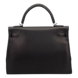 エルメス HERMES ケリー32 内縫い C刻 ブラック SV金具 ヴォー・ジョナサン レディース ショルダーバッグ