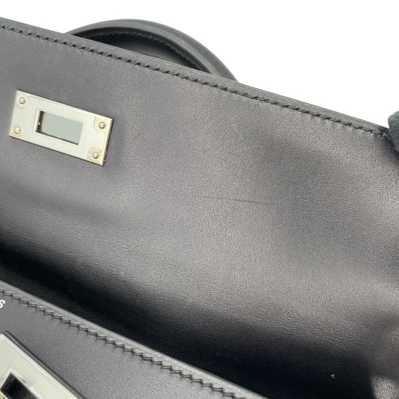 エルメス HERMES ケリー32 内縫い C刻 ブラック SV金具 ヴォー・ジョナサン レディース ショルダーバッグ