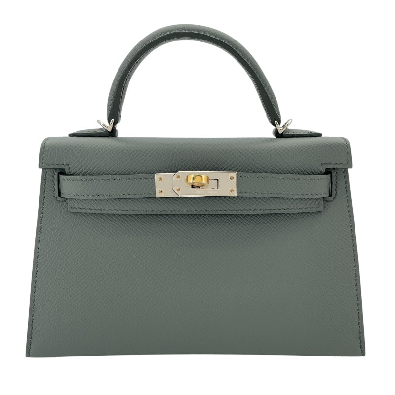 エルメス HERMES ミニケリー2 K刻 ヴェールアマンド SVxGD金具 エプソン レディース ショルダーバッグ