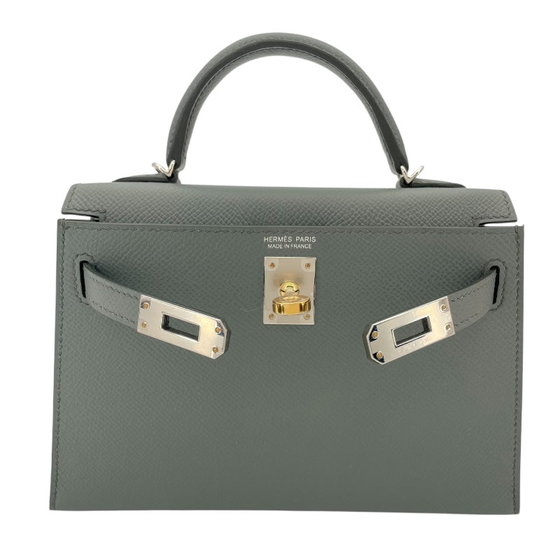 エルメス HERMES ミニケリー2 K刻 ヴェールアマンド SVxGD金具 エプソン レディース ショルダーバッグ