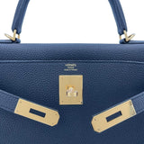 エルメス HERMES ケリー28 内縫い Y刻 ブラック GD金具 トゴ レディース ショルダーバッグ