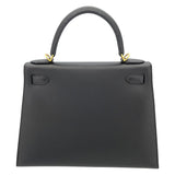 エルメス HERMES ケリー28 外縫い C刻 ブラック GD金具 エプソン レディース ハンドバッグ