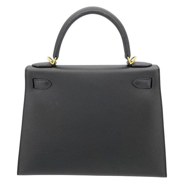 エルメス HERMES ケリー28 外縫い C刻 ブラック GD金具 エプソン レディース ハンドバッグ
