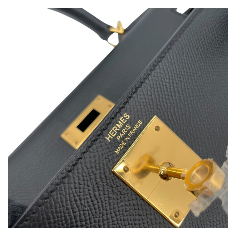 エルメス HERMES ケリー28 外縫い C刻 ブラック GD金具 エプソン レディース ハンドバッグ