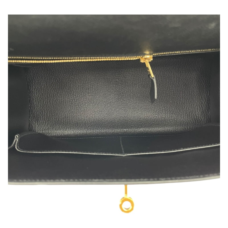 エルメス HERMES ケリー28 外縫い C刻 ブラック GD金具 エプソン レディース ハンドバッグ