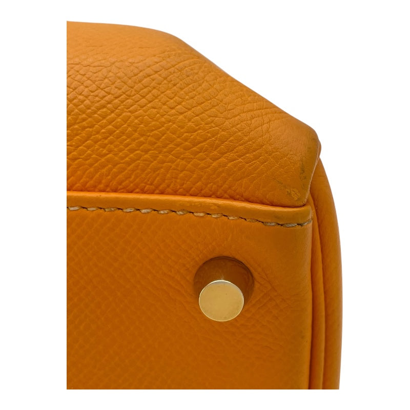 エルメス HERMES ケリー35 キャンディ □P刻 ジョーヌドール×マンゴー GD金具 エプソン レディース ハンドバッグ