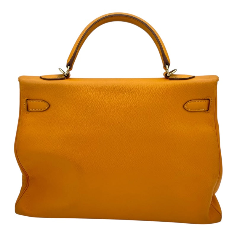 エルメス HERMES ケリー35 キャンディ □P刻 ジョーヌドール×マンゴー GD金具 エプソン レディース ハンドバッグ