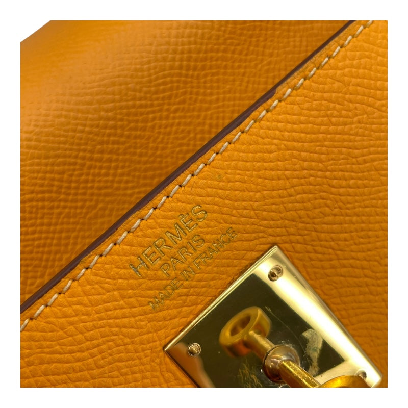 エルメス HERMES ケリー35 キャンディ □P刻 ジョーヌドール×マンゴー GD金具 エプソン レディース ハンドバッグ