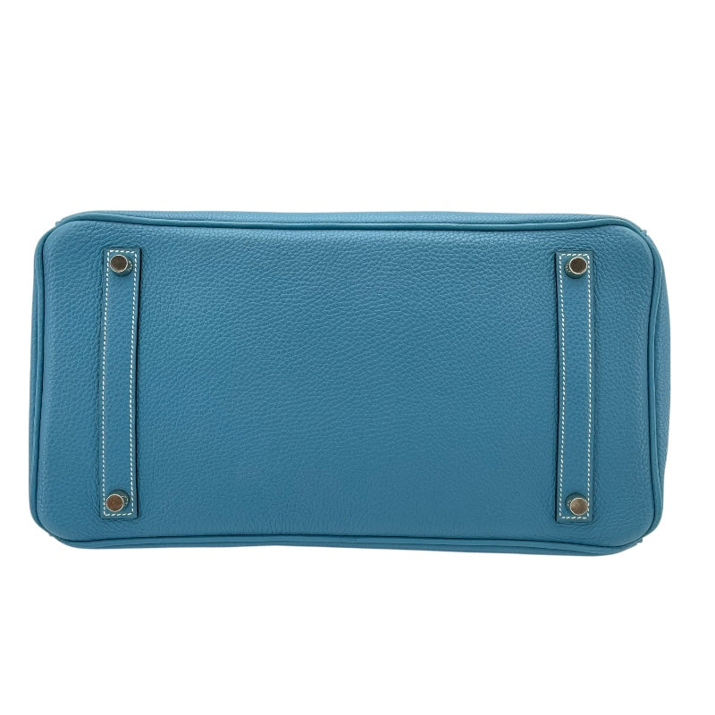 エルメス HERMES バーキン35 □E刻 ブルージーン SV金具 トゴ レディース ハンドバッグ