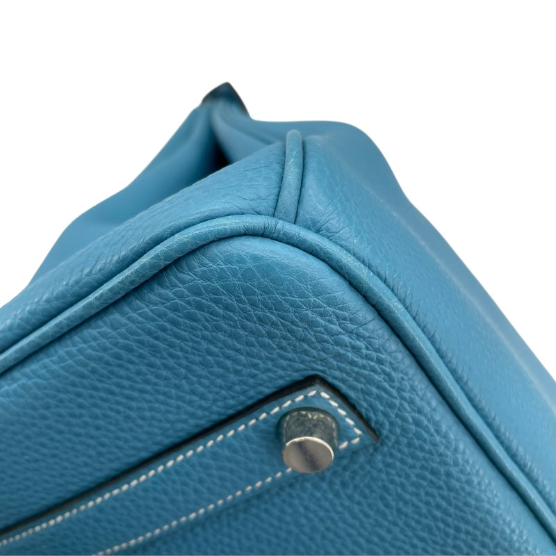 エルメス HERMES バーキン35 □E刻 ブルージーン SV金具 トゴ レディース ハンドバッグ
