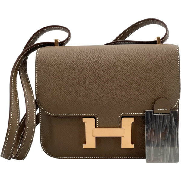 エルメス HERMES コンスタンス3ミニ W刻印 エトゥープ ピンクゴールド金具 エプソン レディース ショルダーバッグ