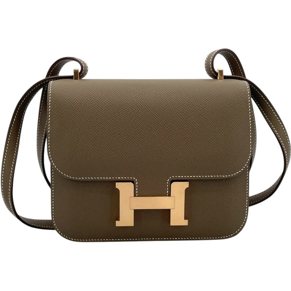 エルメス HERMES コンスタンス3ミニ W刻印 エトゥープ ピンクゴールド金具 エプソン レディース ショルダーバッグ