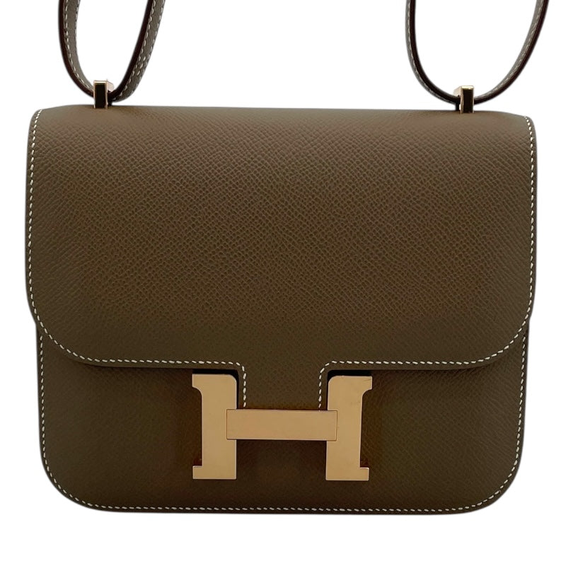 エルメス HERMES コンスタンス3ミニ W刻印 エトゥープ ピンクゴールド金具 エプソン レディース ショルダーバッグ