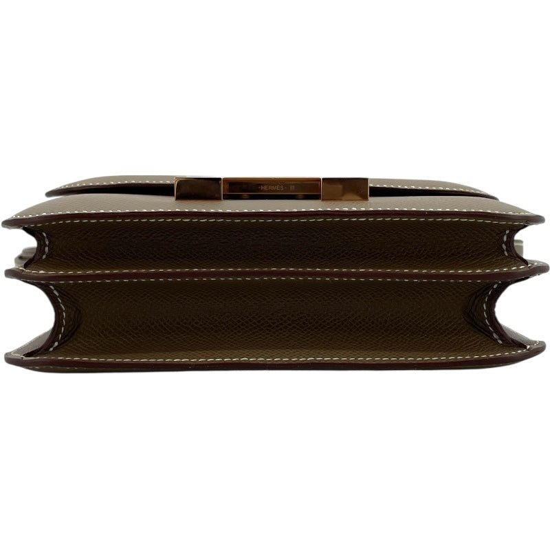 エルメス HERMES コンスタンス3ミニ W刻印 エトゥープ ピンクゴールド金具 エプソン レディース ショルダーバッグ