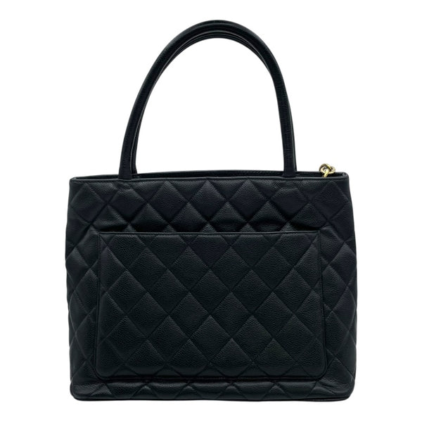 シャネル CHANEL 復刻トート A01804 7番台 ブラック GD金具 キャビアスキン レディース トートバッグ