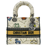 クリスチャン・ディオール Christian Dior レディディライト ミディアム ホワイト ゾディアックピクセル/キャンバス レディース ハンドバッグ