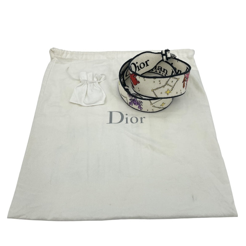 クリスチャン・ディオール Christian Dior レディディライト ミディアム ホワイト ゾディアックピクセル/キャンバス レディース ハンドバッグ