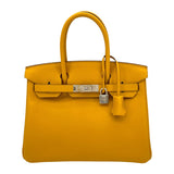 エルメス HERMES バーキン30 Y刻 ジューヌアンブル SV金具 トゴ レディース ハンドバッグ