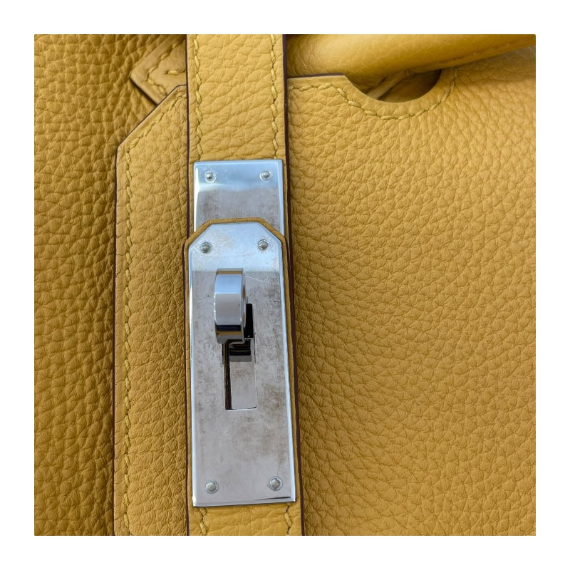 エルメス HERMES バーキン30 Y刻 ジューヌアンブル SV金具 トゴ レディース ハンドバッグ