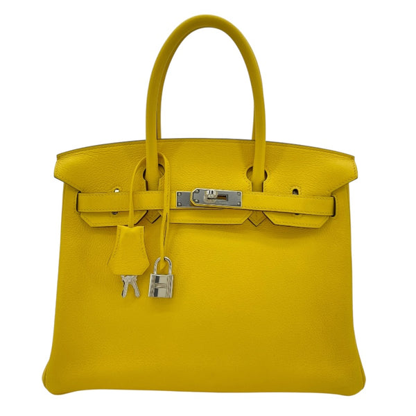 エルメス HERMES バーキン30 D刻 ジューヌナプル SV金具 トリヨンノビーヨ レディース ハンドバッグ