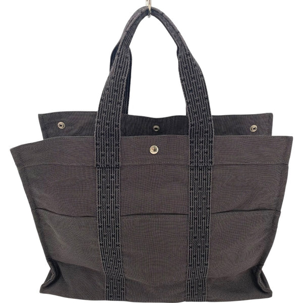 エルメス HERMES エールライントートGM グレー トワル メンズ トートバッグ