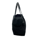 シャネル CHANEL ニュートラベル ライントート MM A26156 10番台 ブラック SV金具 ナイロンジャガード レディース トートバッグ