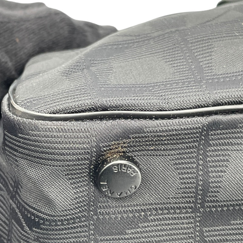 シャネル CHANEL ニュートラベルライン ボストン A15828　6番台 ブラック BK金具 ナイロンジャガード レディース ハンドバッグ