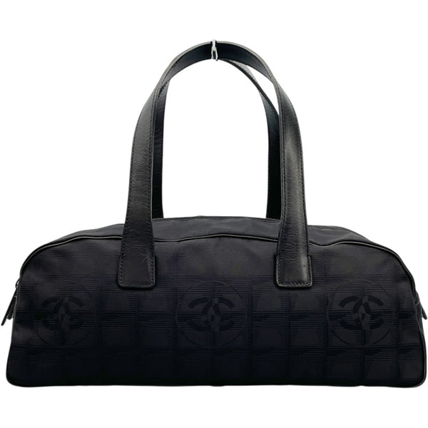 シャネル CHANEL ニュートラベルライン ボストン A15828　6番台 ブラック BK金具 ナイロンジャガード レディース ハンドバッグ