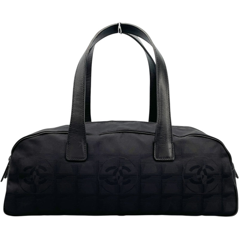 シャネル CHANEL ニュートラベルライン ボストン A15828　6番台 ブラック BK金具 ナイロンジャガード レディース ハンドバッグ