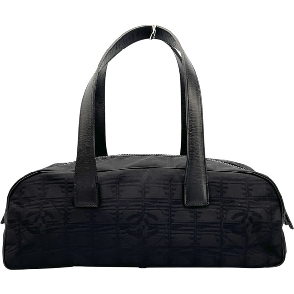 シャネル CHANEL ニュートラベルライン ボストン A15828　6番台 ブラック BK金具 ナイロンジャガード レディース ハンドバッグ