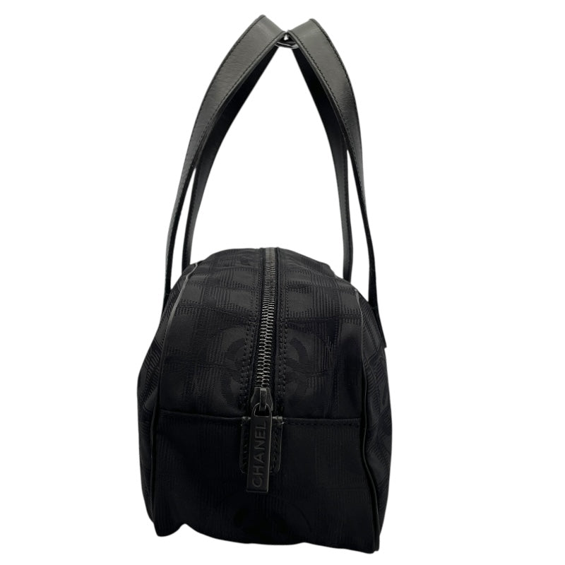 シャネル CHANEL ニュートラベルライン ボストン A15828　6番台 ブラック BK金具 ナイロンジャガード レディース ハンドバッグ