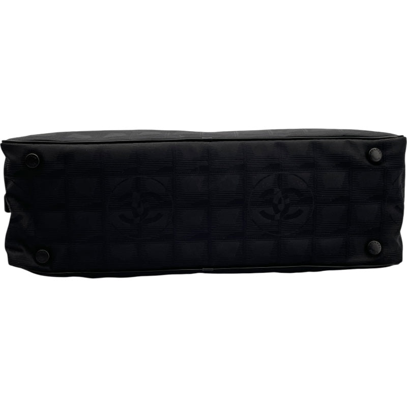 シャネル CHANEL ニュートラベルライン ボストン A15828　6番台 ブラック BK金具 ナイロンジャガード レディース ハンドバッグ