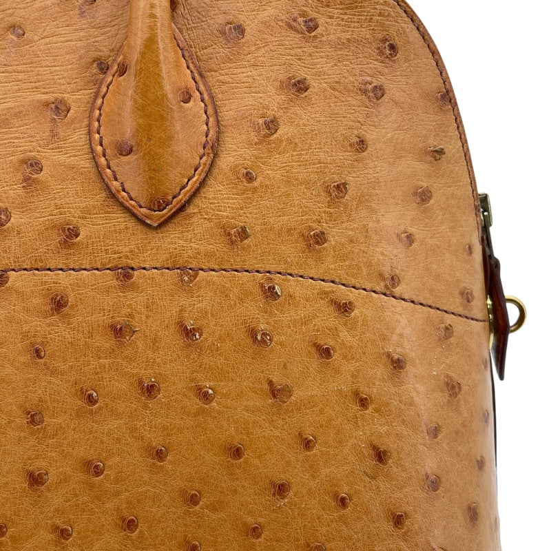 エルメス HERMES ボリード35 □C刻 サフラン GD金具 オーストリッチ レディース ショルダーバッグ