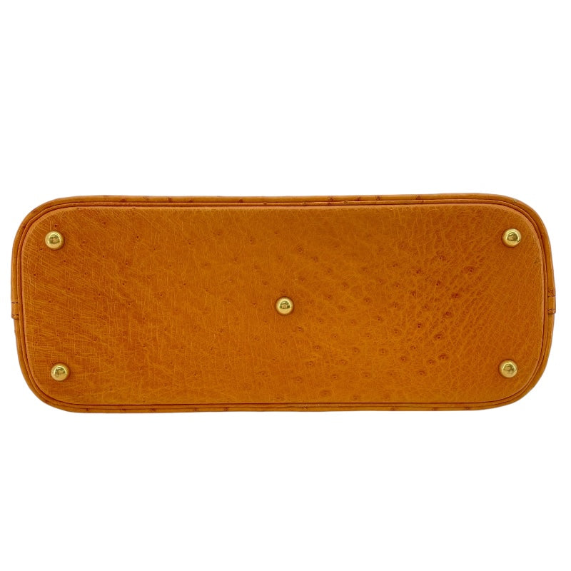 エルメス HERMES ボリード35 □C刻 サフラン GD金具 オーストリッチ レディース ショルダーバッグ