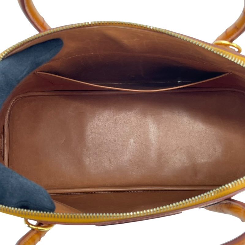 エルメス HERMES ボリード35 □C刻 サフラン GD金具 オーストリッチ レディース ショルダーバッグ