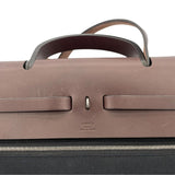 エルメス HERMES エールバッグジップキャビン50 □M刻 ブラック SV金具 トワル レディース ショルダーバッグ