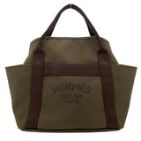 エルメス HERMES サックドパンサージュ A刻 カーキ トワル レディース トートバッグ
